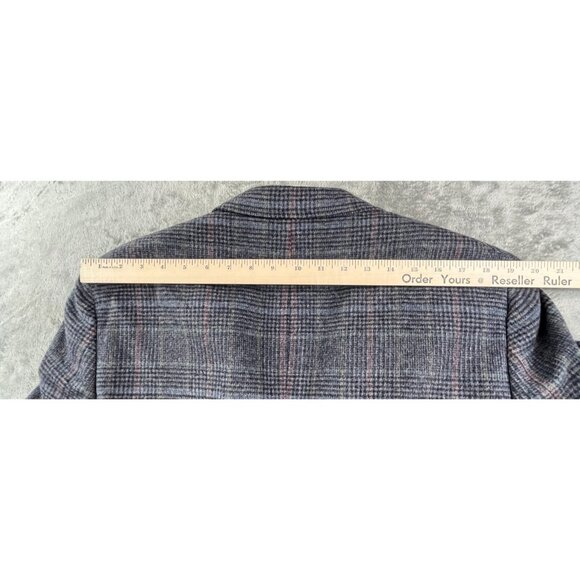 Vintage Austin Reed Blazer Mens 44R Gray Plaid Tweed Wool Houndstooth USA Made - Picture 9 of 14